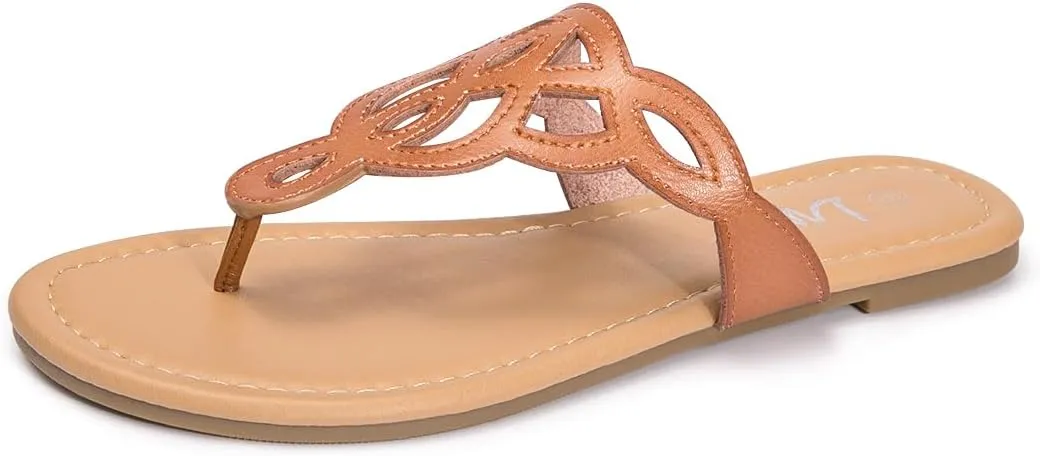 LM Women's Thong Sandals T-Strap Sandals Slip On Flat Sandals Flip Flop Casual Summer Slide Sandals
