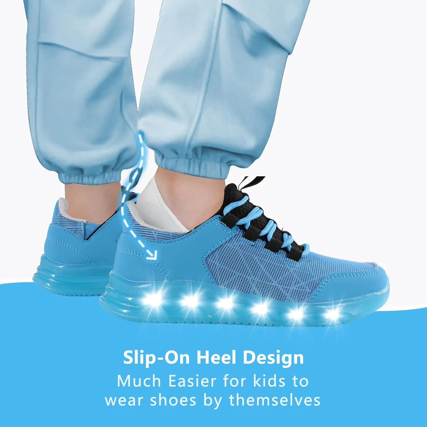 LOUGSIN Boys Girls Light Up Shoes Lightweight Mesh Breathable Adorable GlowDash LED Flashing Running Sneakers for Toddler and Little Kid