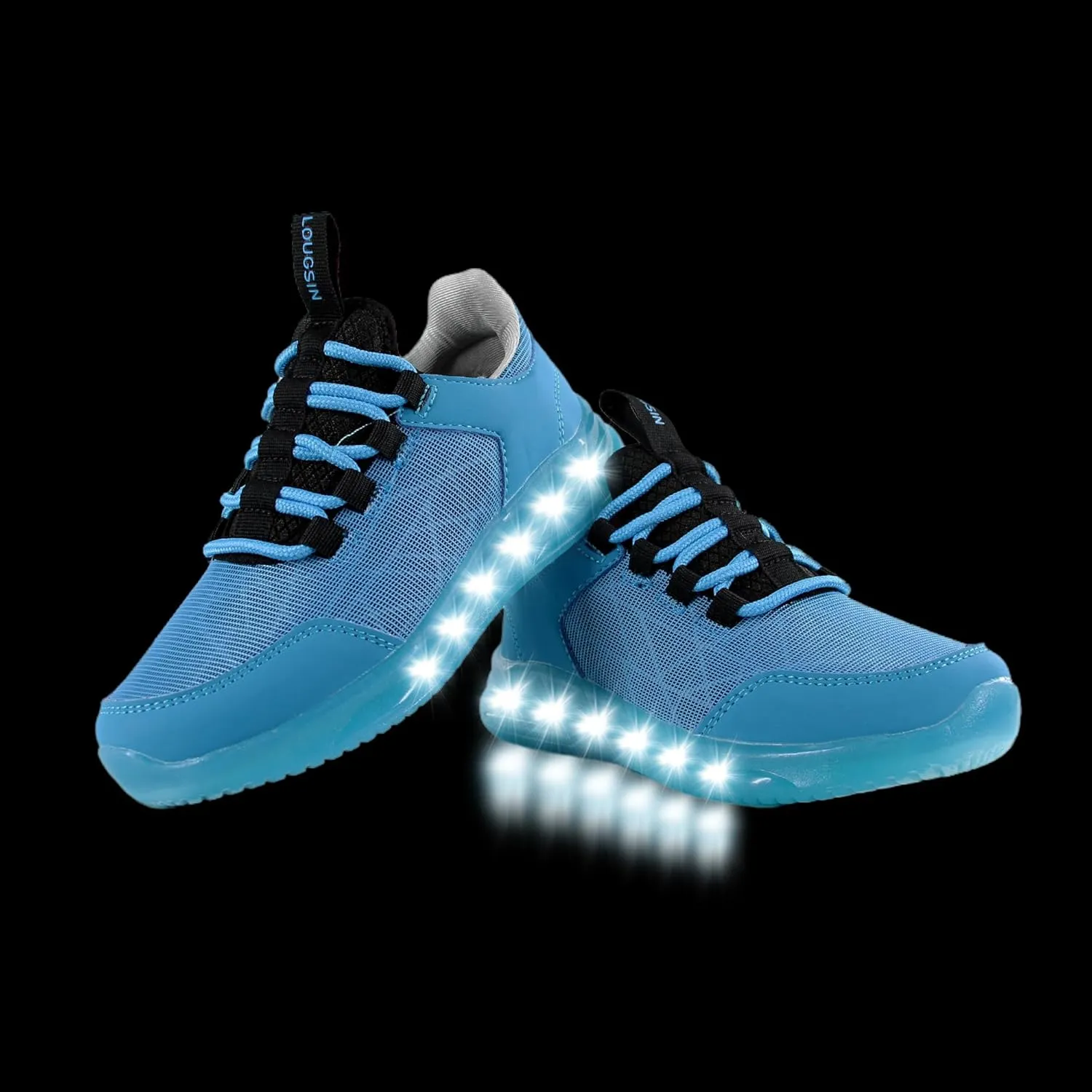 LOUGSIN Boys Girls Light Up Shoes Lightweight Mesh Breathable Adorable GlowDash LED Flashing Running Sneakers for Toddler and Little Kid