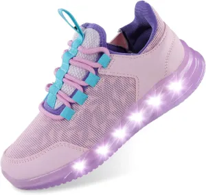LOUGSIN Boys Girls Light Up Shoes Lightweight Mesh Breathable Adorable GlowDash LED Flashing Running Sneakers for Toddler and Little Kid