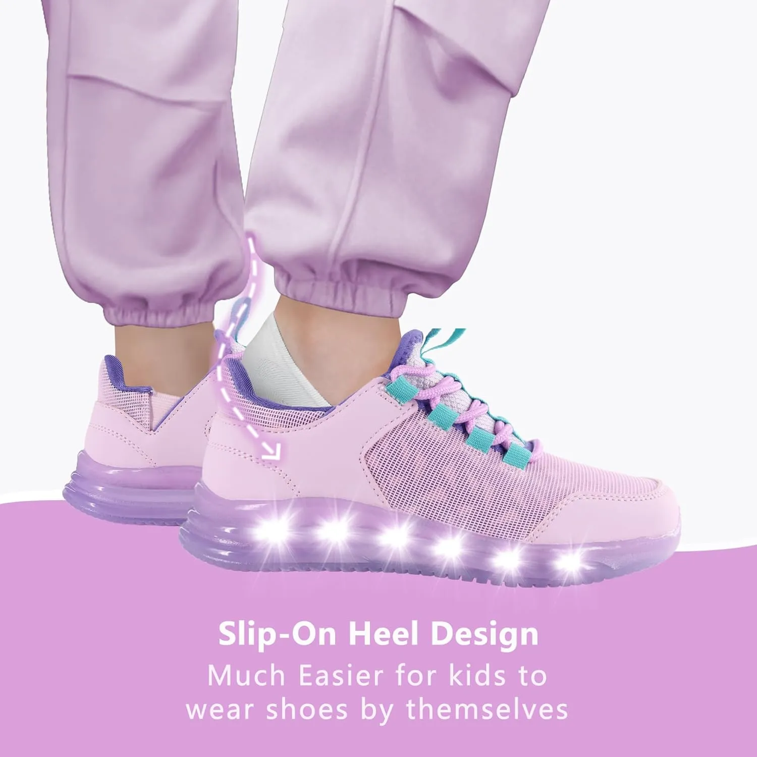 LOUGSIN Boys Girls Light Up Shoes Lightweight Mesh Breathable Adorable GlowDash LED Flashing Running Sneakers for Toddler and Little Kid