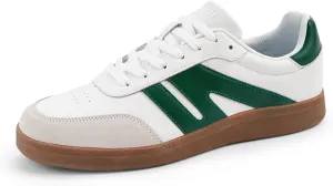 LUCKY STEP Men's Retro Fashion Sneakers Low Top Comfort Trainers Casual Lightweight Classic Walking Shoes
