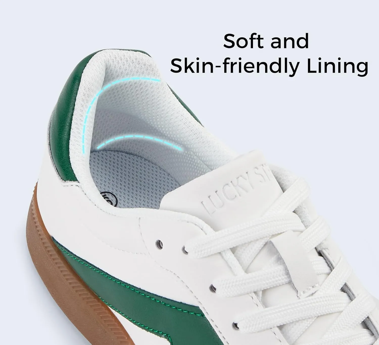 LUCKY STEP Men's Retro Fashion Sneakers Low Top Comfort Trainers Casual Lightweight Classic Walking Shoes
