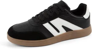 LUCKY STEP Men's Retro Fashion Sneakers Low Top Comfort Trainers Casual Lightweight Classic Walking Shoes