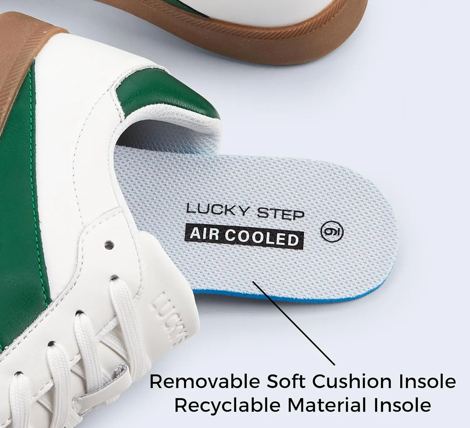 LUCKY STEP Men's Retro Fashion Sneakers Low Top Comfort Trainers Casual Lightweight Classic Walking Shoes