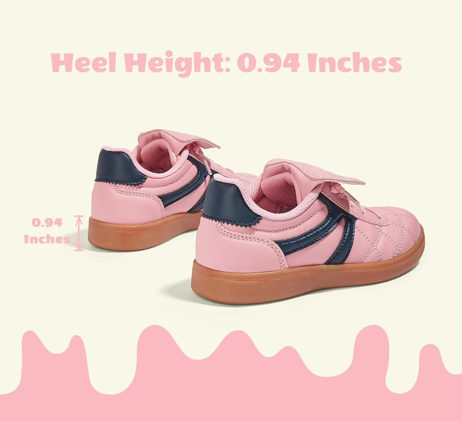 LUCKY STEP Unisex-Child Casual Sneakers Fashion Lightweight Walking Shoes Classic Retro Athletic Sneaker for Little Kids