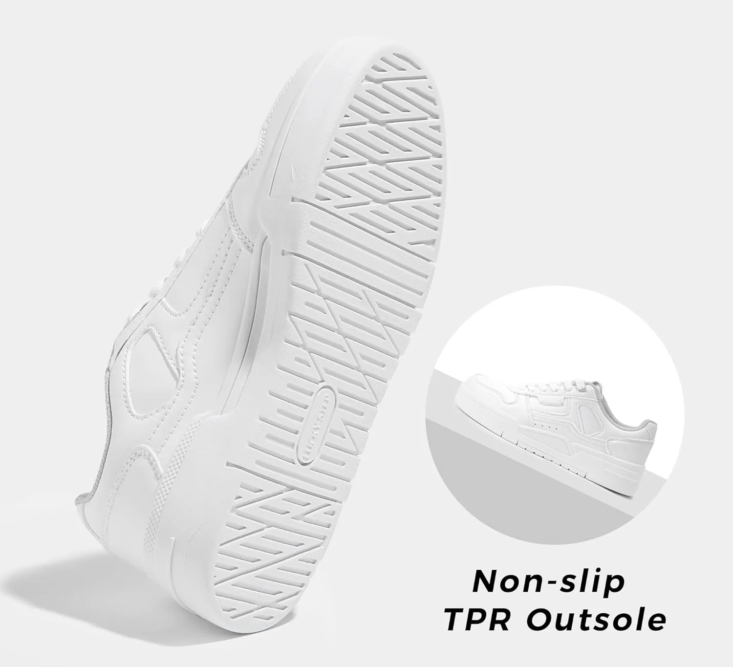 LUCKY STEP Women's Lace Up Fashion Casual Sneakers Low Top Walking Shoes Platform Comfort Non Slip Tennis Shoes