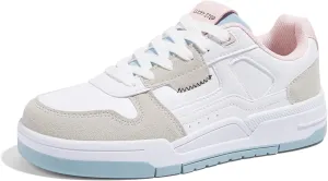 LUCKY STEP Women's Lace Up Fashion Casual Sneakers Low Top Walking Shoes Platform Comfort Non Slip Tennis Shoes