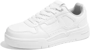 LUCKY STEP Women's Lace Up Fashion Casual Sneakers Low Top Walking Shoes Platform Comfort Non Slip Tennis Shoes