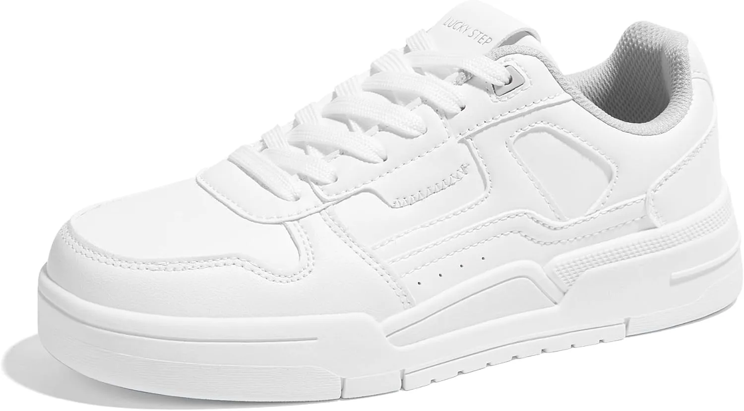 LUCKY STEP Women's Lace Up Fashion Casual Sneakers Low Top Walking Shoes Platform Comfort Non Slip Tennis Shoes