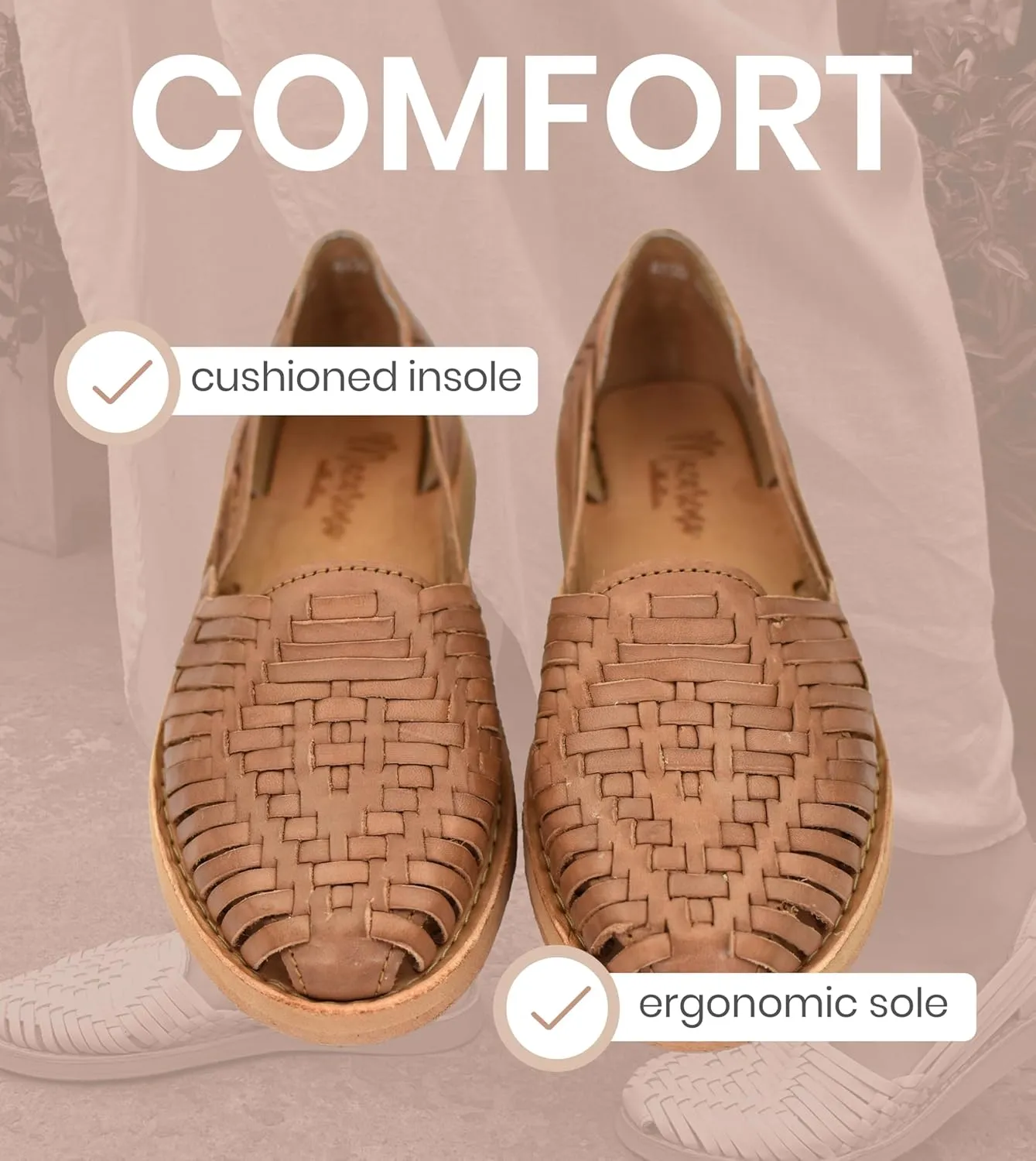 Macarena Collection Womens Shoes Leather Sandals for Women | Huarache Handmade Mexican Sandals | Comfortable & Stylish Womens Sandals 4150
