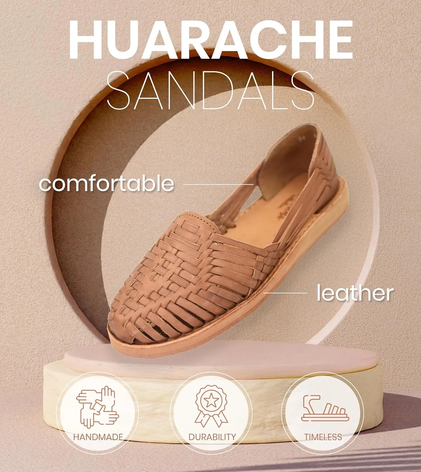 Macarena Collection Womens Shoes Leather Sandals for Women | Huarache Handmade Mexican Sandals | Comfortable & Stylish Womens Sandals 4150