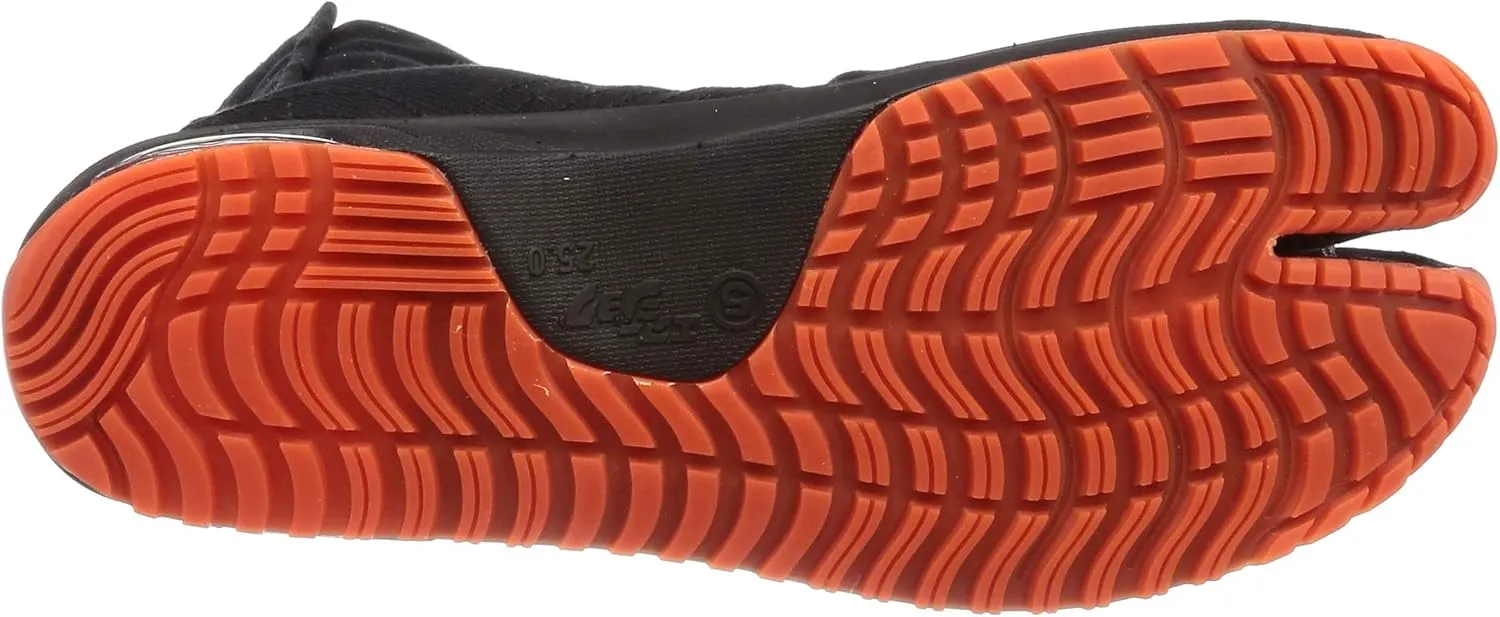 Marugo Japanese Cushioned Tabi Shoes Air Jog V 6 Clasps Toe Boots Short Version