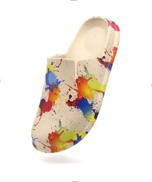 Meetinspace Women Men Unisex EVA Clogs Dupes Wide Round Toe Mules Lightweight Comfortable House Slipper Couples Slip On Shoes