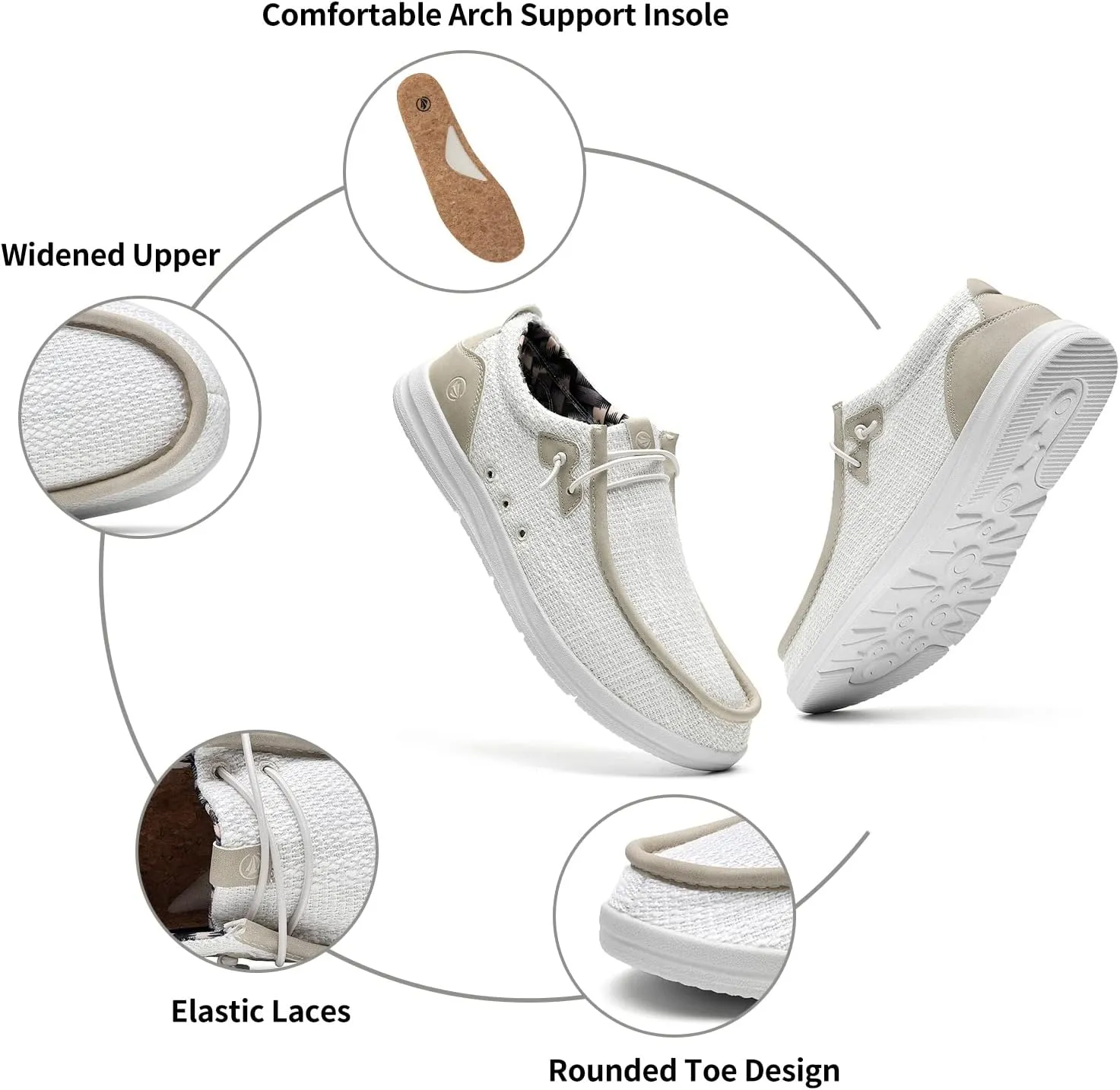 MEHOTO Men's Slip On Loafers | Arch Support Insole | Men's Shoes | Comfortable Light-Weight Mens Casual Loafers
