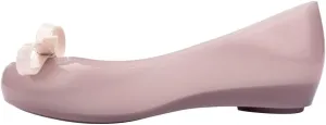 Melissa Ultragirl Bow II Flat - Versatile Slip-On Design - Stylish Flats for Women - Sweet Bow Detail - Comfy Fit - PVC & Metal Upper - Laminated Insole - Bubblegum Scent - Dressy Flats