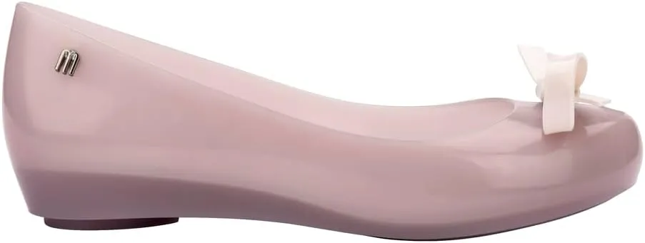 Melissa Ultragirl Bow II Flat - Versatile Slip-On Design - Stylish Flats for Women - Sweet Bow Detail - Comfy Fit - PVC & Metal Upper - Laminated Insole - Bubblegum Scent - Dressy Flats