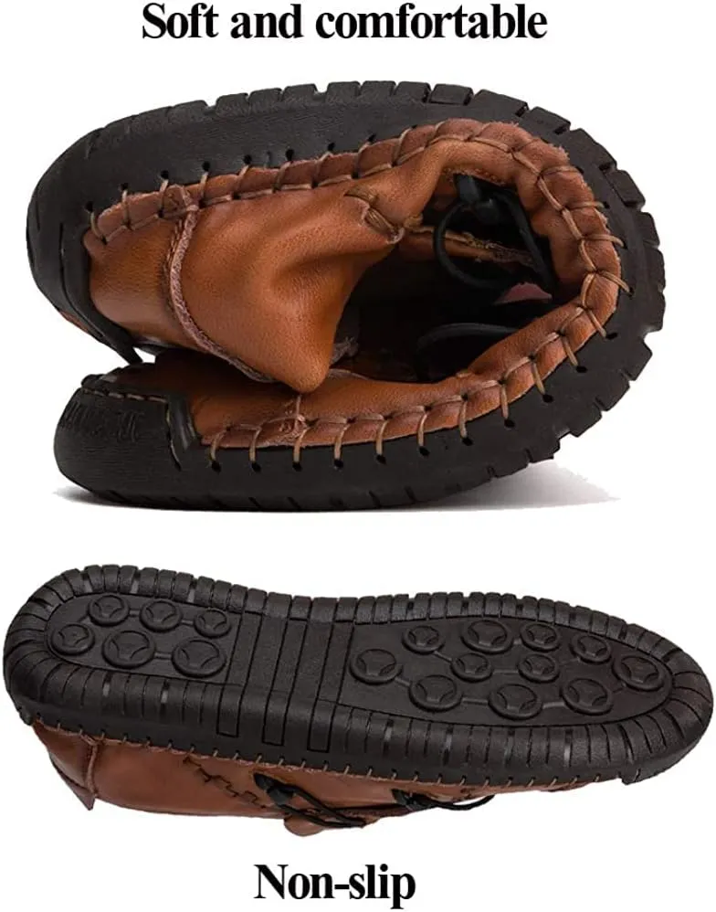 Mens Casual Loafers Driving Shoes Sneakers Walking Leather Slip on Penny Classic Moccasins Business Office