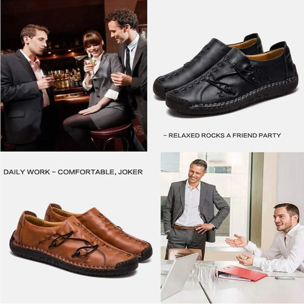Mens Casual Loafers Driving Shoes Sneakers Walking Leather Slip on Penny Classic Moccasins Business Office
