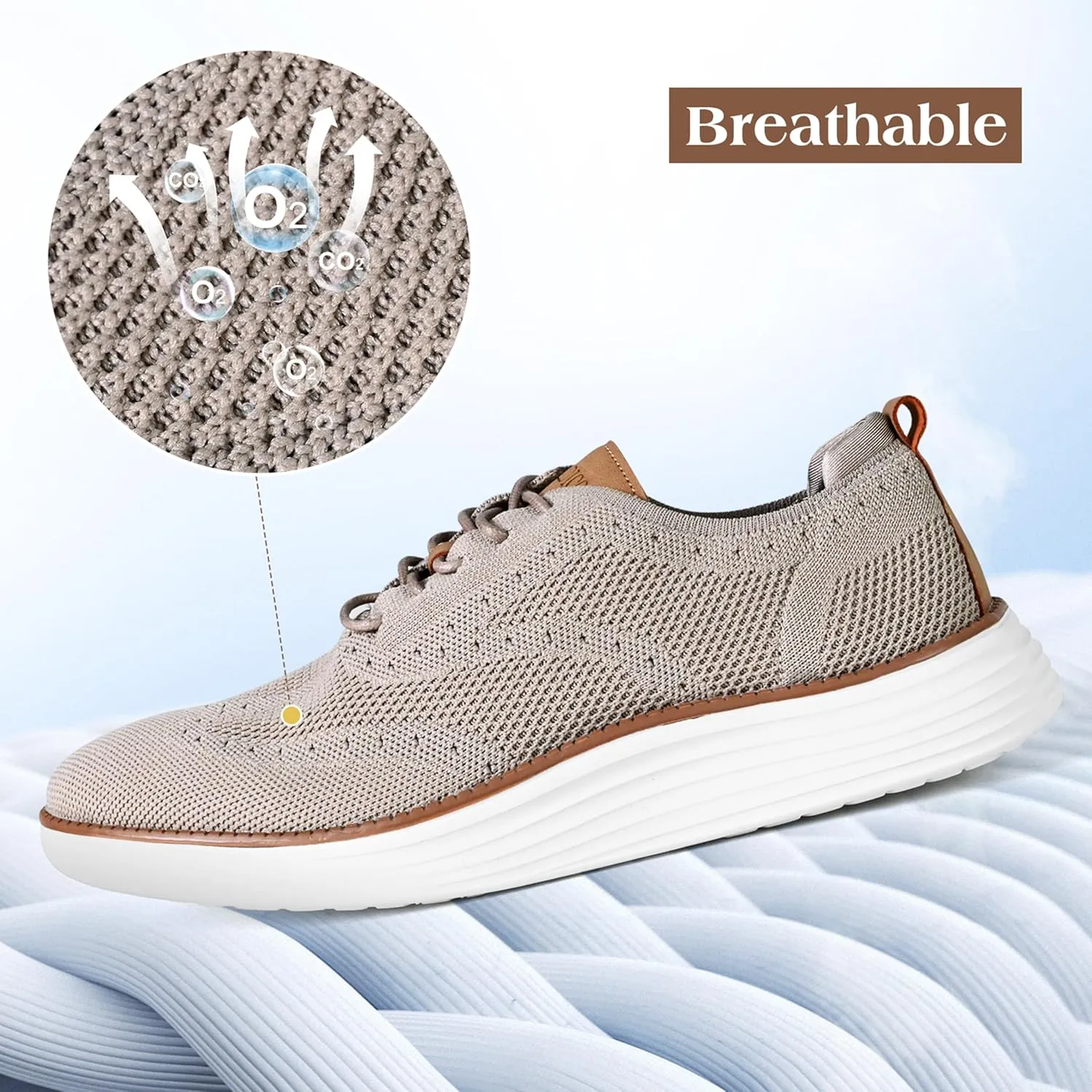 Men's Casual Shoes Men's Dress Shoes Business Breathable Lightweight Oxford Shoes Fashion Sneakers Comfortable Arch Support Walking Shoes