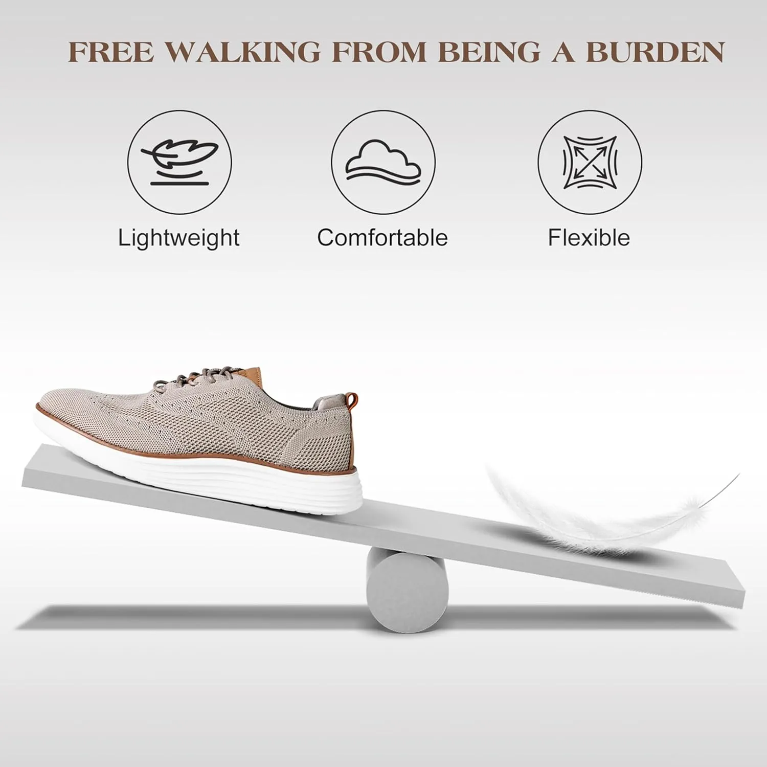 Men's Casual Shoes Men's Dress Shoes Business Breathable Lightweight Oxford Shoes Fashion Sneakers Comfortable Arch Support Walking Shoes