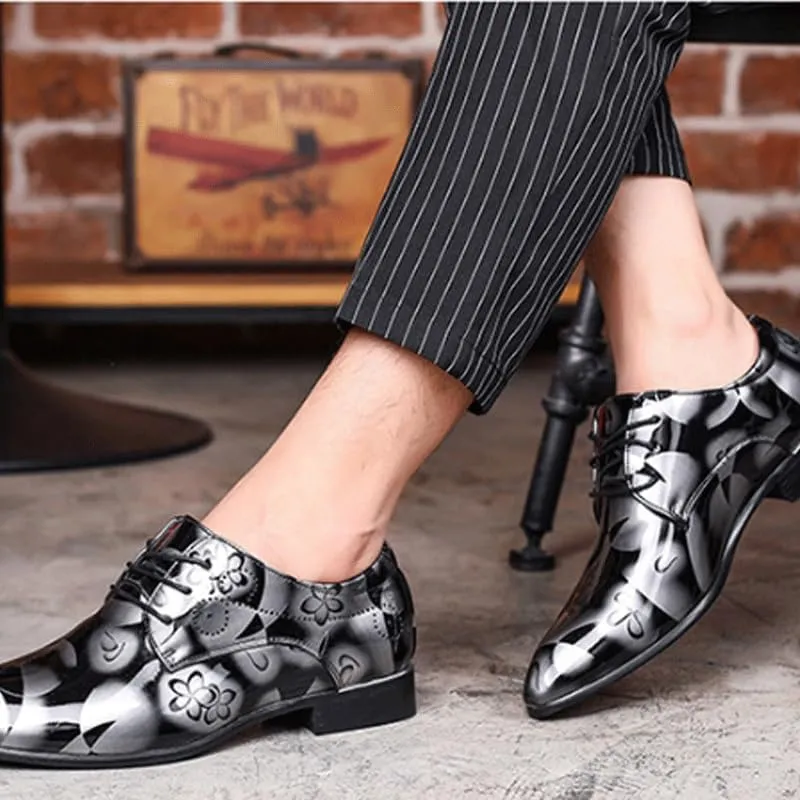Men's Handmade Leather Modern Classic Lace up Formal Lined Perforated Dress Oxfords Shoes