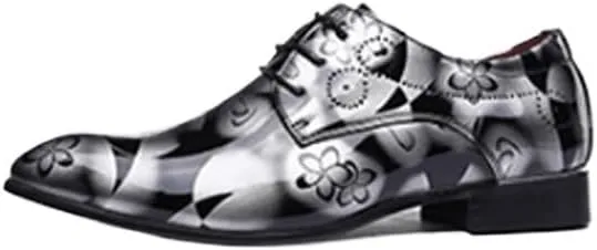 Men's Handmade Leather Modern Classic Lace up Formal Lined Perforated Dress Oxfords Shoes