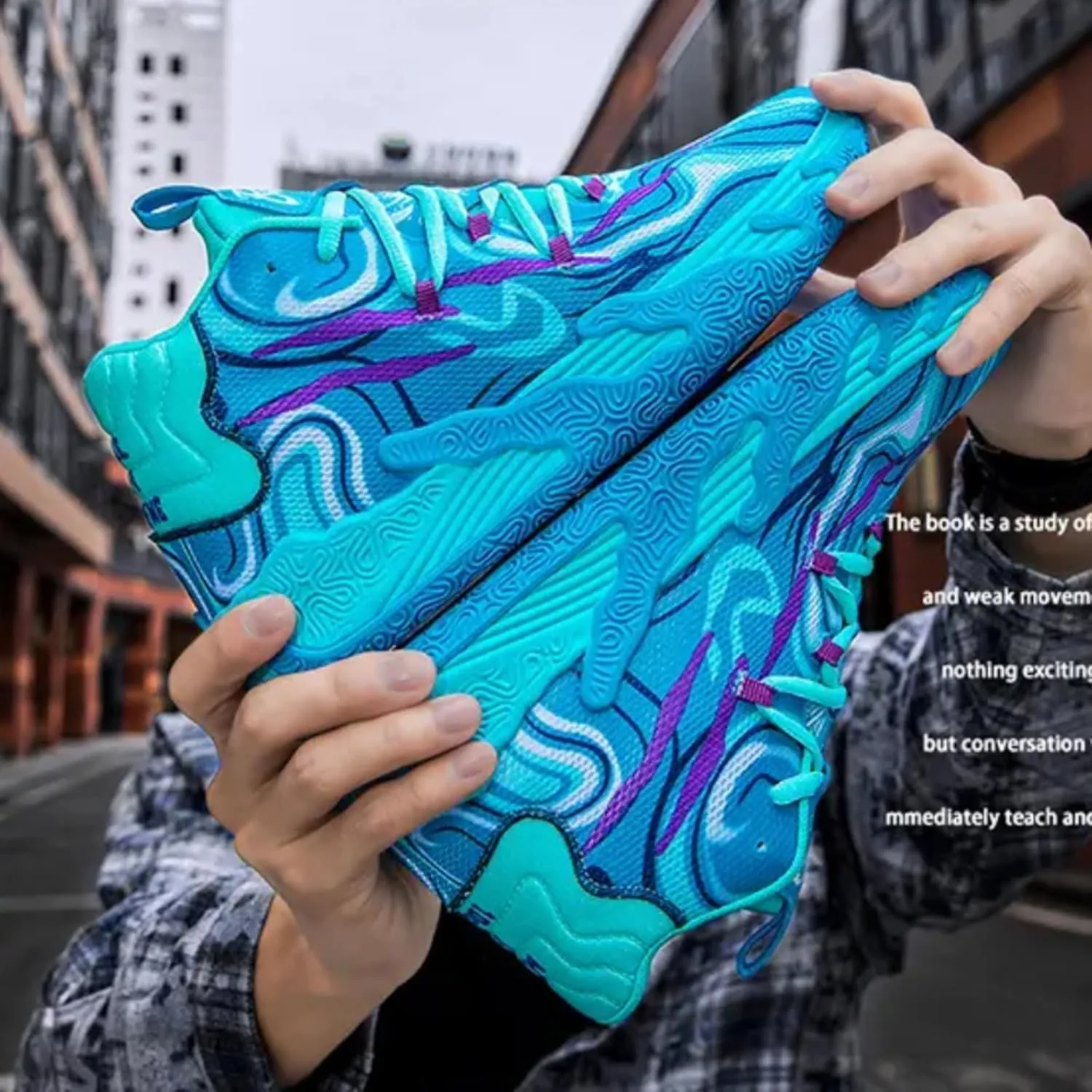 Mens Lace Up Multicolor High Top Basketball Shoe Non-Slip Breathable Running Shoes Fahsion Lightweight Outdoor Gym Sneakers