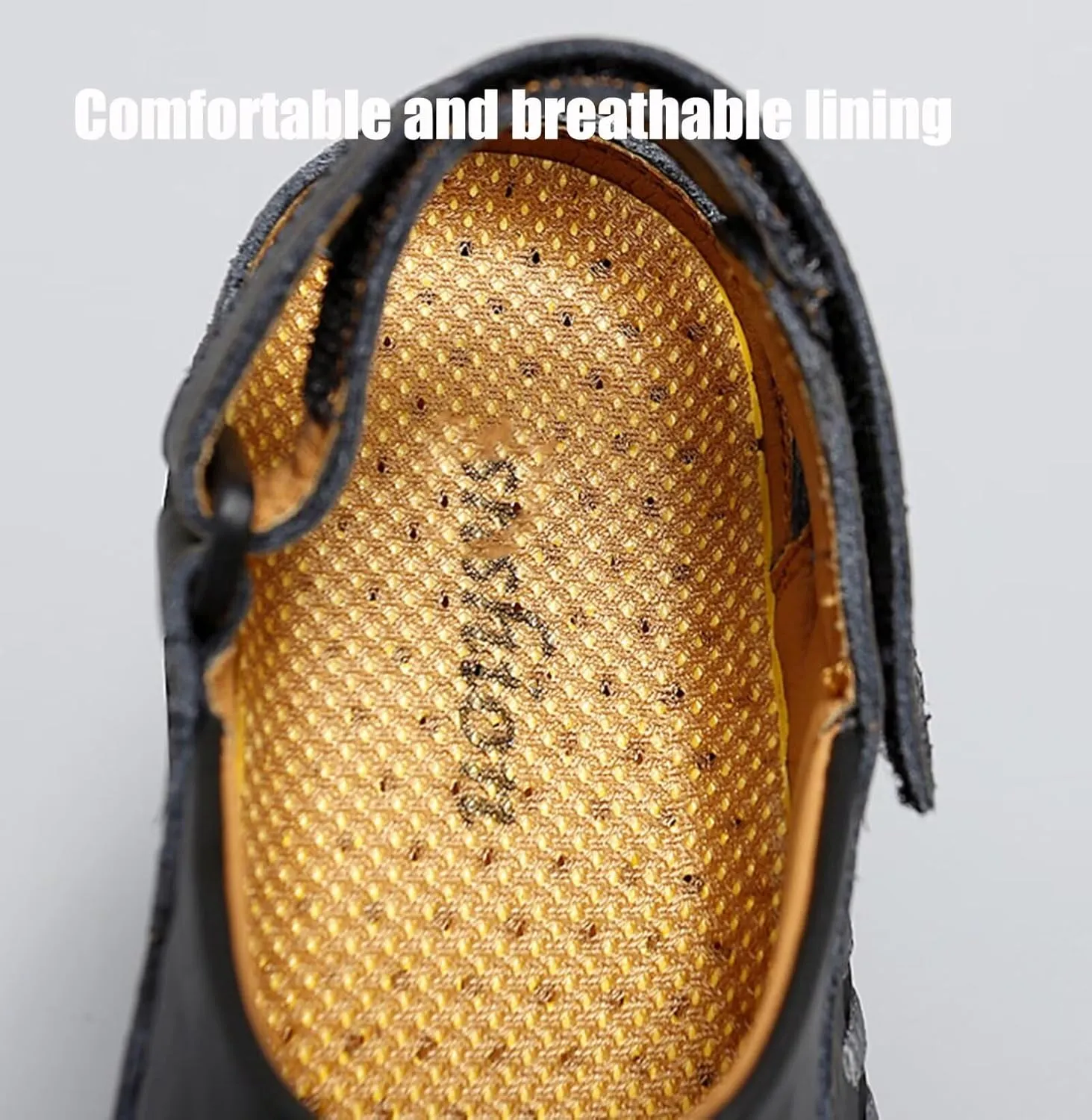 Mens Leather Sandals Casual Fisherman Sandals Summer Closed Toe Sandals for Trekking Hiking Walking Beach
