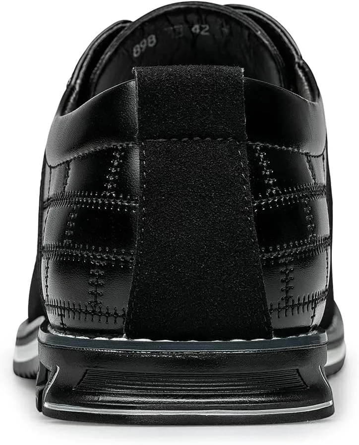 Men's Premium Leather Dress Shoes Comfort Business Casual Oxford Shoes Fashion Dress Sneakers Soft Loafers Derby Shoe for Office Working Walking Driving