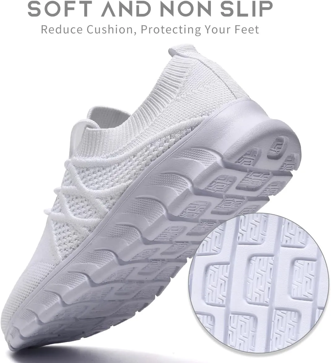 Mens Running Shoes Slip on Walking Sneakers Workout Sports Athletic Gym Ultra Lightweight Casual Fashion Breathable Mesh Comfortable