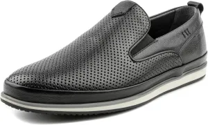 Men's Slip-On Loafers, Classic Fashion Sneakers, Flats Casual Lightweight Comfortable Breathable Mesh Perfed Leather Upper, Lining and Insole, Thermoplastic Sole