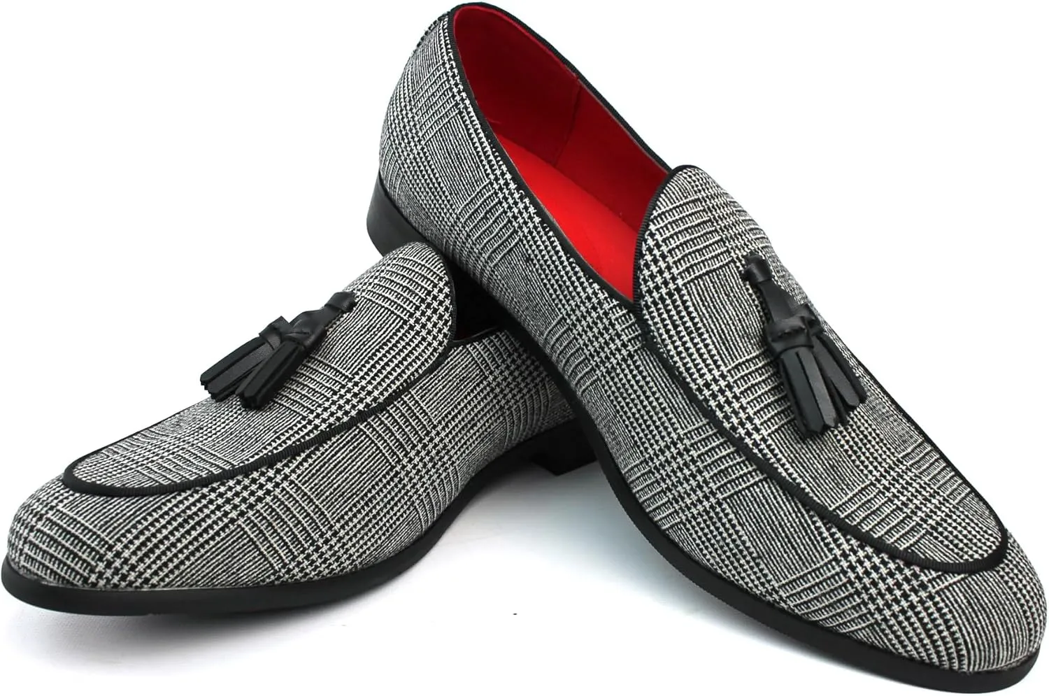 Men's Slip On Real Leather Loafer Tassel Dress Shoes