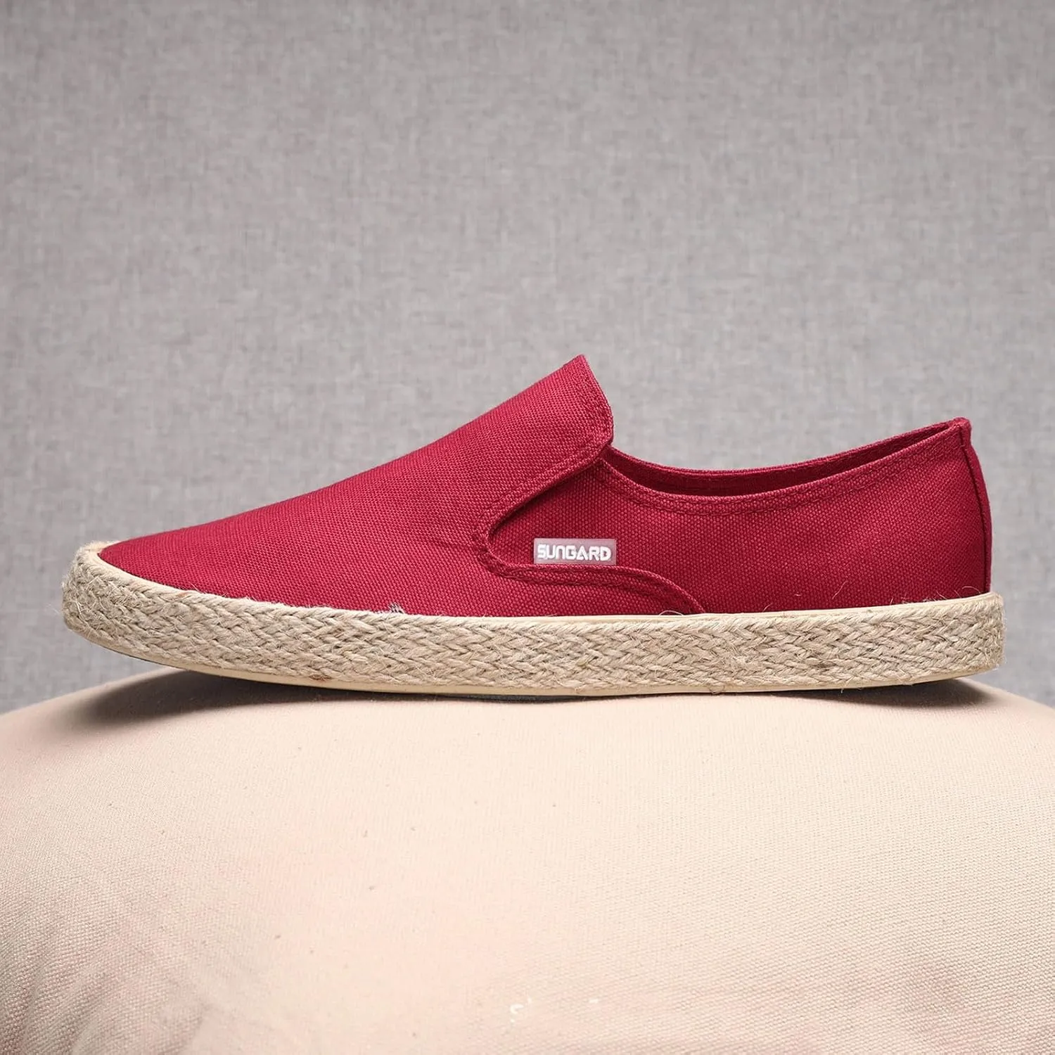 Mens Slip On Sneakers Comfortable Wide Width Espadrilles Breathable Casual Sneakers Lightweight Canvas Sport Shoes Flat Walking Shoes