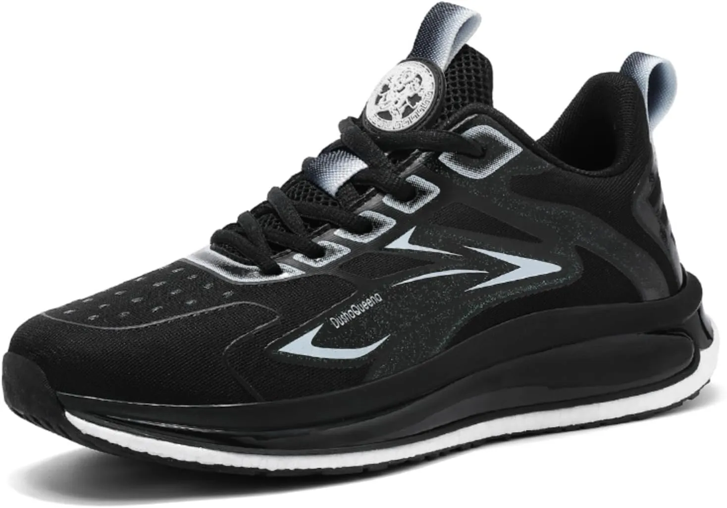 Men's Sneakers with Popcorn Soles. Suitable for Road Running and Ideal as Men's Athletic Tennis Shoes. Made of Breathable mesh and Ultra - Lightweight. (White,8)