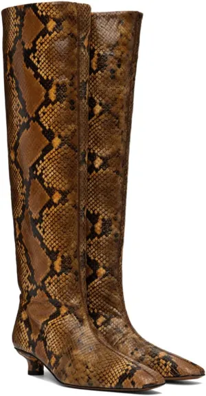MOOMMO Women Kitten Heel Over Knee High Boots Square Toe Matte Pull On Wide Calf Pleated Low Heel Thigh Boots Stylish Retro Dress Boots Chic Party Comfy 4-11 M US