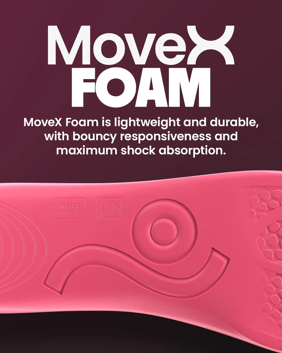 MOVE Baseline - All-Purpose Insoles - Sock Liner - Ultra Thin Shock Absorption - Maximum Freedom of Movement and Energy Return for Cleats, Shoes, Running, Basketball, Baseball (M14-14.5/WM15.5-16)