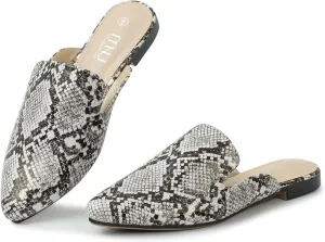 MUSSHOE Mules for Women Flats Comfortable Pointed Toe Women Mules