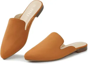 MUSSHOE Mules for Women Flats Comfortable Pointed Toe Women Mules