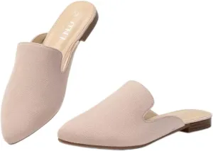 MUSSHOE Mules for Women Flats Comfortable Pointed Toe Women Mules