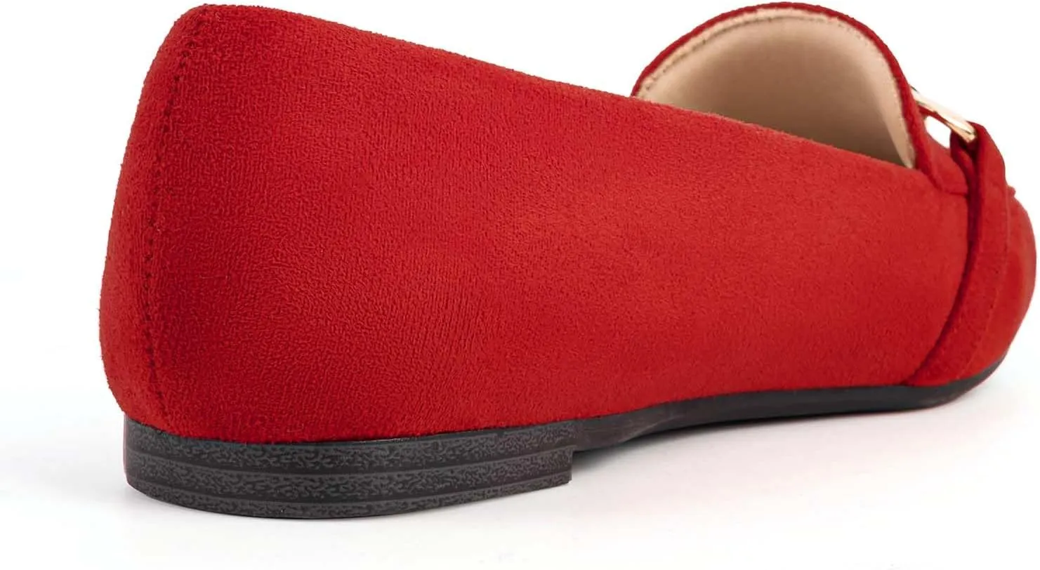 MUSSHOE Women's Loafers Comfortable Fashion Chain Flats Shoes for Women