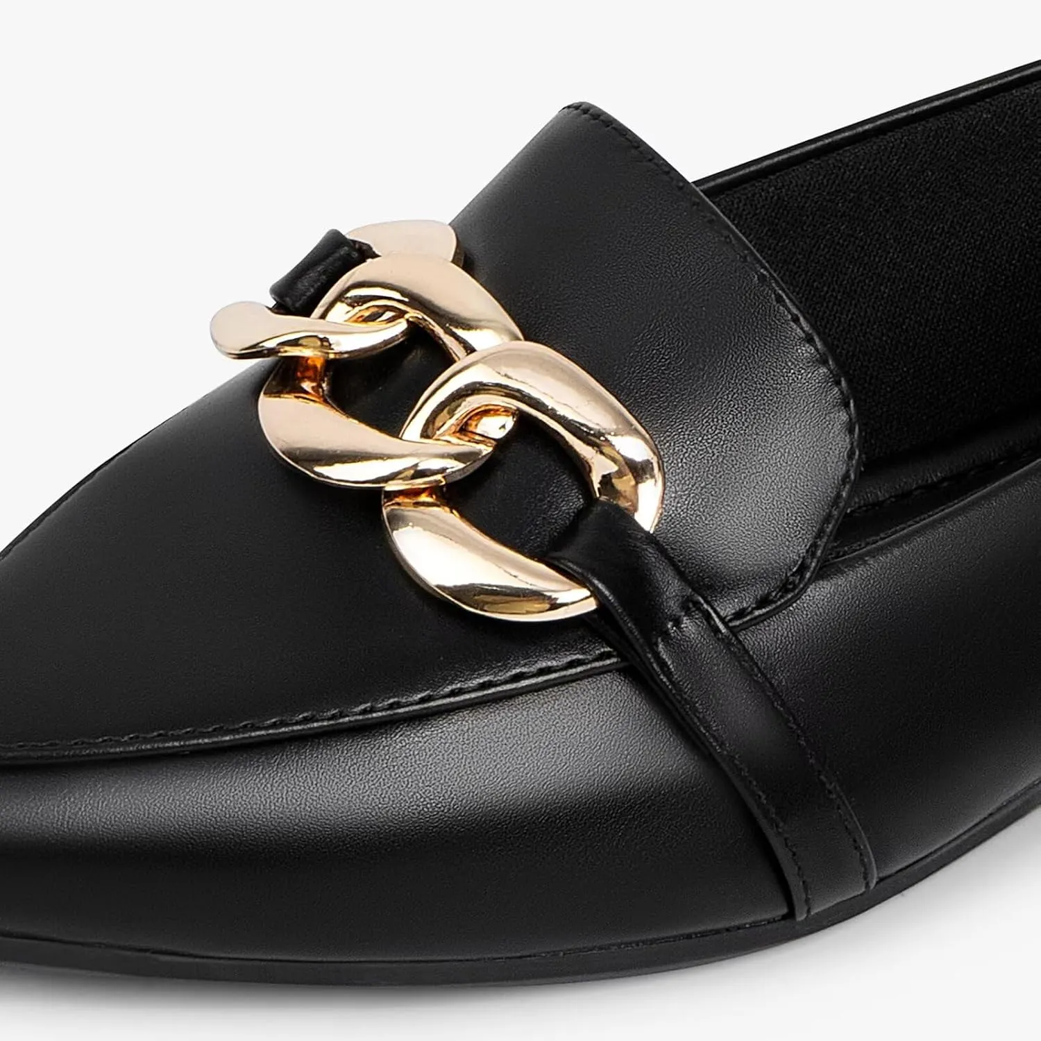 MUSSHOE Women's Loafers Comfortable Fashion Chain Flats Shoes for Women