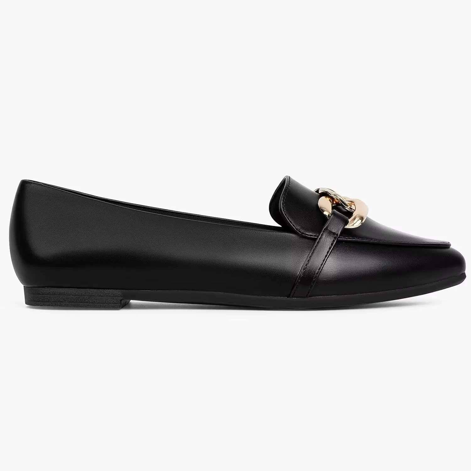 MUSSHOE Women's Loafers Comfortable Fashion Chain Flats Shoes for Women