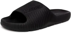 Nautica Men's Athletic Slides Sport Shower Sandals for Indoor & Outdoor - Slip Resistant, Lightweight, Durable and Comfortable