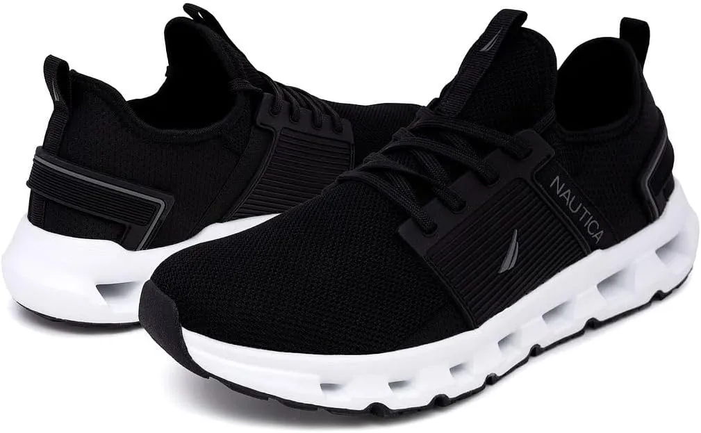 Nautica Mens Running Sneakers Sport Fashion Lace-Up Athletic Soft Shoes for Gym Tennis Men – Cushioned, Breathable, Lightweight & Comfortable