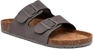 Nautica Men's Sandals - Casual Slides with 2 Adjustable Buckle Straps and Cork Footbed for Ultimate Comfort and Style (Regular/Wide Width, Big Size)