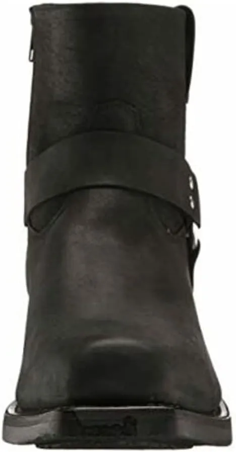 Old West Boots Men's Ankle Harness Leather Lined Motorcycle Boots