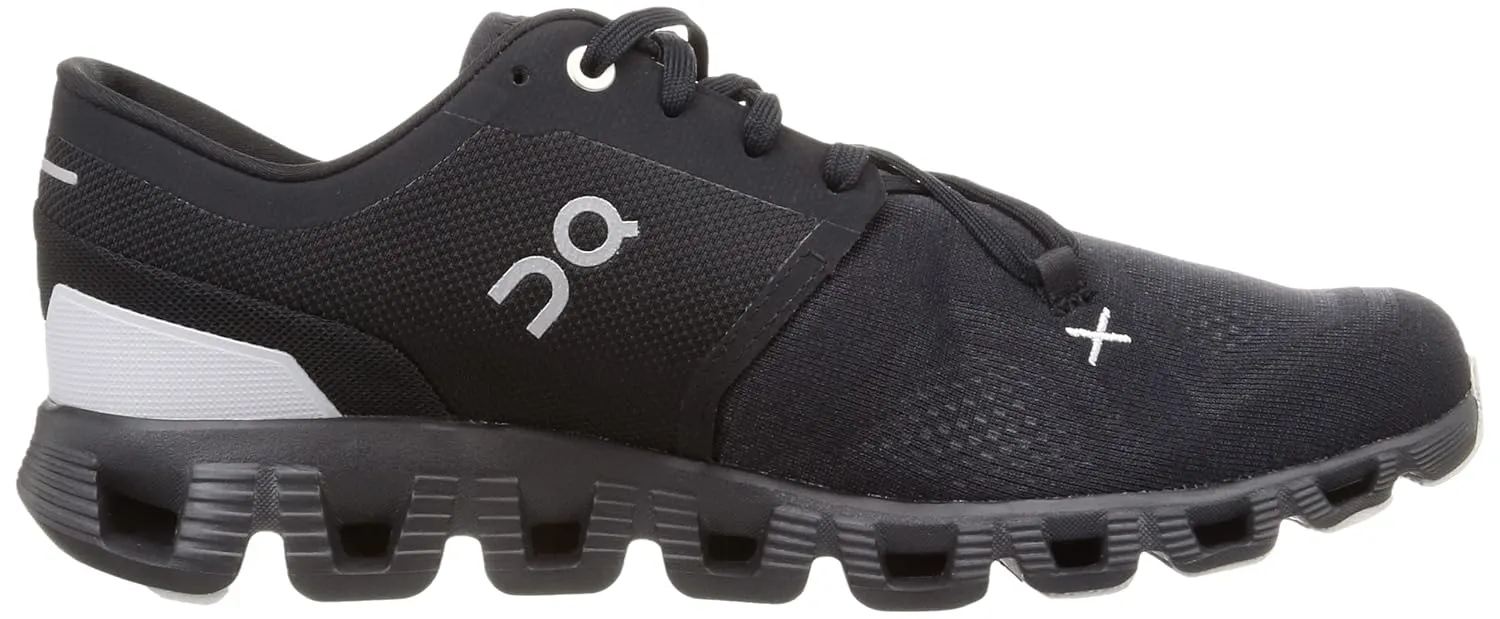 On Men's Cloud X 3 Sneakers, Black, 8.5 Medium US