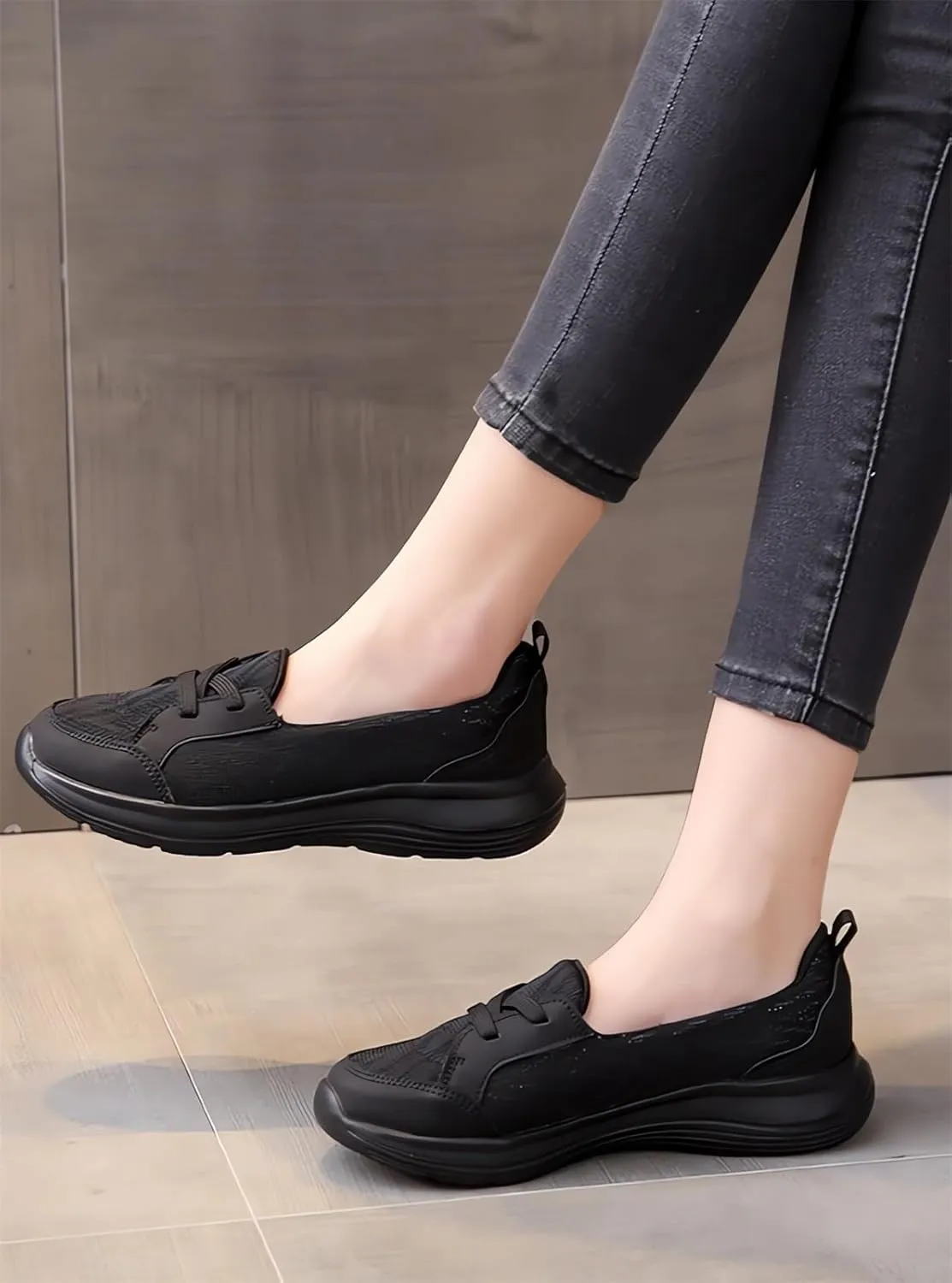 Orthopedic Women’s Breathable Slip on Arch Support Non-Slip Shoes on The Go 2024 Comfort Loafers Flats Wide Width Fit Walking Slip-Ins Sneakers Boat Shoes