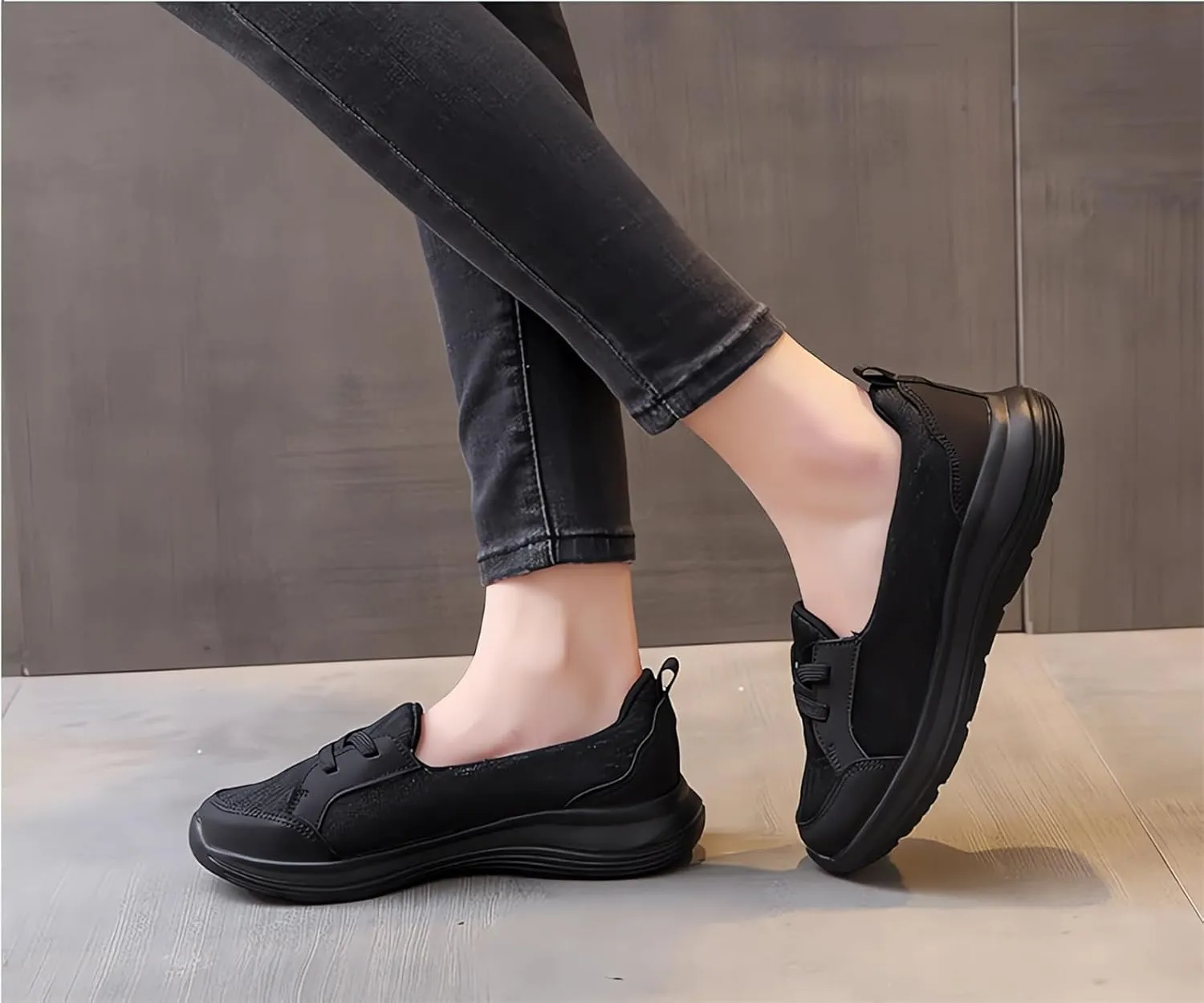 Orthopedic Women’s Breathable Slip on Arch Support Non-Slip Shoes on The Go 2024 Comfort Loafers Flats Wide Width Fit Walking Slip-Ins Sneakers Boat Shoes